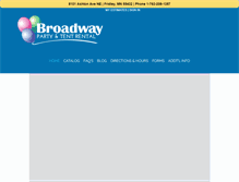 Tablet Screenshot of broadwaypartyrental.com